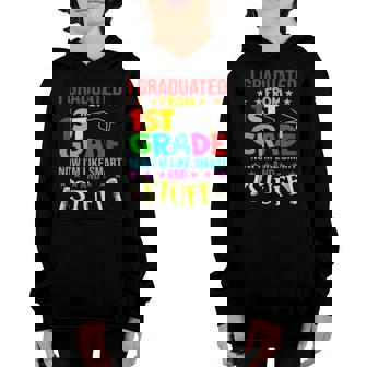 I Graduated From 1St Grade Funny Graduation Matching Student Youth Hoodie | Mazezy