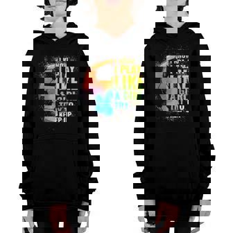 I Know I Play Like A Girl Try To Keep Up Funny Soccer Youth Hoodie | Mazezy