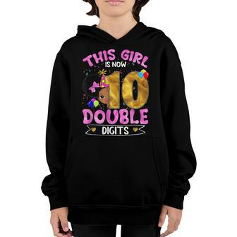Its My 10Th Birthday This Girl Is Now 10 Black Girls Kids Youth Hoodie - Seseable