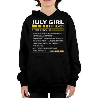 July Girl July Girl Facts Youth Hoodie - Seseable
