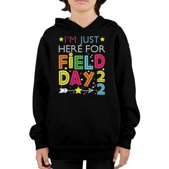 Just Here For Field Day 2022 Teacher Kids Summer Youth Hoodie | Mazezy DE