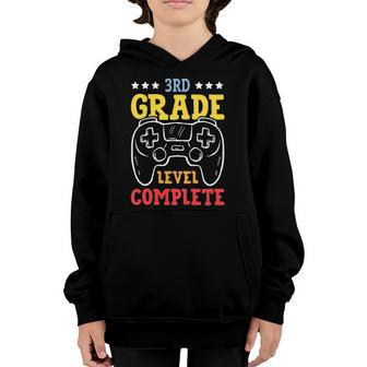 Kids 3Rd Grade Level Complete Last Day Of School Game Controller Youth Hoodie | Mazezy