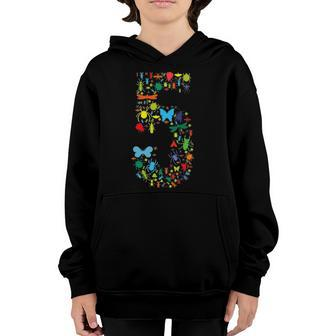 Kids 5 Years Old Birthday Bugs 5Th Birthday Insect Youth Hoodie | Mazezy