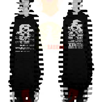 Kids Boy Kiddosaurus Funny Kiddo-Saurus T-Rex Dinosaur Kid Youth Hoodie | Mazezy