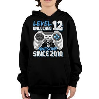 Level 12 Unlocked Awesome 2010 Video Game 12Th Birthday V5 Youth Hoodie - Seseable