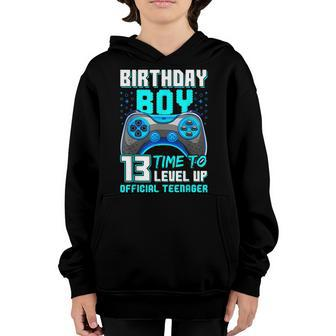 Level 13 Unlocked Video Game 13Th Birthday Official Nager Youth Hoodie - Seseable