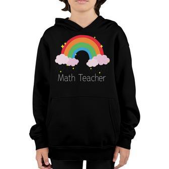 Math Teacher With Rainbow Design Youth Hoodie | Favorety UK