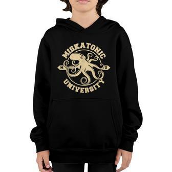 Miskatonic University Roleplaying Dice D20 Gamer Geek Youth Hoodie - Monsterry
