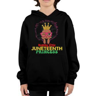 Mommy Little Junenth Princess Celebrate 19Th Black Girl Youth Hoodie | Mazezy