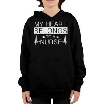 My Heart Belongs To A Nurse I Love My Nurse Valentines Day 253 Trending Shirt Youth Hoodie | Favorety UK