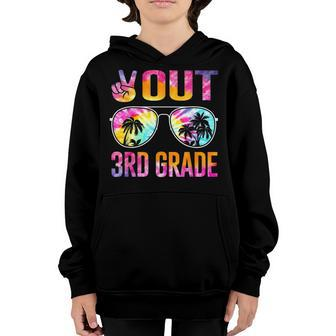Peace Out 3Rd Grade Tie Dye Graduation Last Day Of School Youth Hoodie | Mazezy