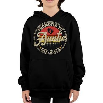 Promoted To Auntie Est 2022 Youth Hoodie | Favorety CA