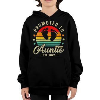 Promoted To Auntie Est 2022 Youth Hoodie | Favorety AU