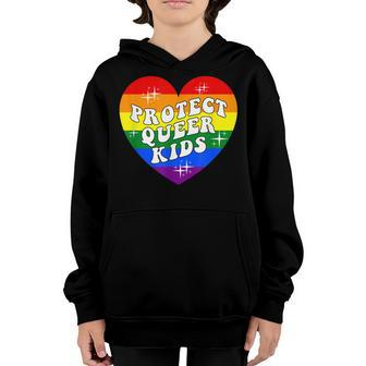 Protect Queer Kids Lgbtq Gay Pride Month Rainbow Heart Lgbt Youth Hoodie - Seseable