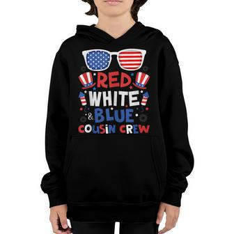 Red White & Blue Cousin Crew 4Th Of July Kids Usa Sunglasses V2 Youth Hoodie - Seseable
