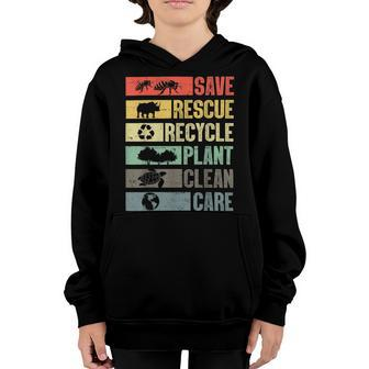 Save Rescue Recycled Plant Clean Care V2 Youth Hoodie | Favorety
