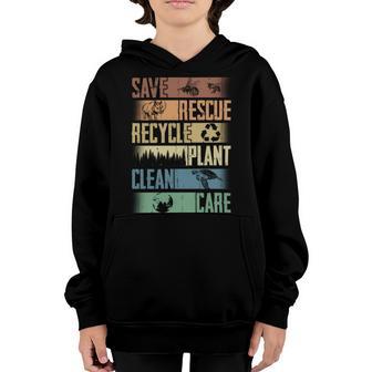 Save Rescue Recycled Plant Clean Care V3 Youth Hoodie | Favorety DE