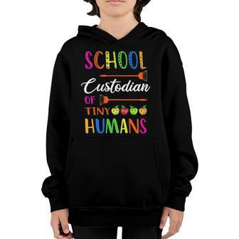 School Custodian Of Tiny Humans Funny Custodians Janitor Youth Hoodie | Mazezy