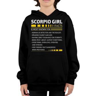 Scorpio Girl Scorpio Girl Facts Youth Hoodie | Seseable UK