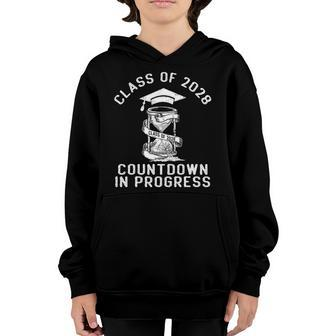 Senior Class Of 2028 Countdown To Graduation Gift Youth Hoodie | Mazezy