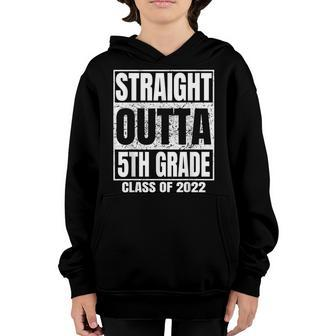 Straight Outta 5Th Grade Graduation 2022 Class Fifth Grade Youth Hoodie | Mazezy