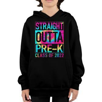 Straight Outta Pre-K Preschool Graduation Tie Dye Youth Hoodie | Mazezy DE