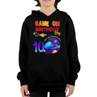 Vr Virtual Reality Game On 10 Birthday Party Matching Outfit Youth Hoodie | Mazezy