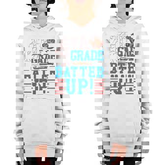 4Th Grade Batter Up Back To School For Baseball Player Boys Youth Hoodie | Mazezy