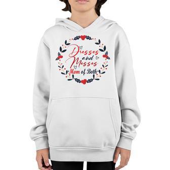 Dresses And Messes Mom Of Both Mother Day Gift Cute Gift Youth Hoodie | Favorety CA