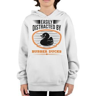 Easily Distracted By Rubber Ducks Duck Youth Hoodie - Monsterry UK