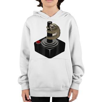 Funny Cute Sloth Gamer Retro Video Game 871 Shirt Youth Hoodie | Favorety DE