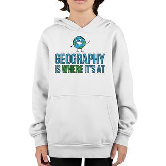 Funny Earth School - Geography Is Where Its At Youth Hoodie | Mazezy