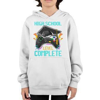 High School Level Complete Graduation 2022 Gamer Gift Youth Hoodie | Mazezy