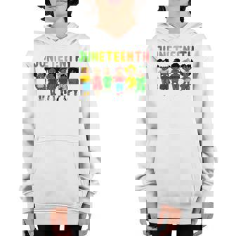 Juneteenth Celebrating 1865 Ancestors Cute Black Girls Kids Youth Hoodie | Mazezy