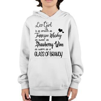Leo Girl Is As Sweet As Strawberry Youth Hoodie - Seseable