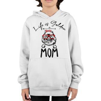 Life Is Golden Mom Funny Pomeranian Mom Youth Hoodie | Favorety DE