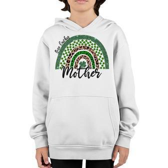 One Lucky Mother Irish Rainbow Leopard St Patricks Day Youth Hoodie | Favorety