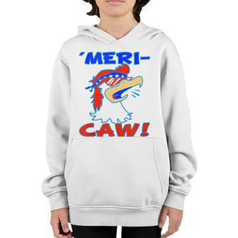 Patriotic Kids Bald Eagle With Mullet Youth Hoodie | Mazezy