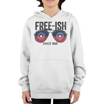 Premium Free-Ish Juneteenth Celebrate Black Freedom Free-Ish 1865 Messy Bun Afro Mom Youth Hoodie | Favorety