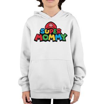 Super Mommy Funny Mom Mothers Day Idea Video Gaming Lover Gift Birthday Holiday By Mesa Cute Youth Hoodie | Favorety CA