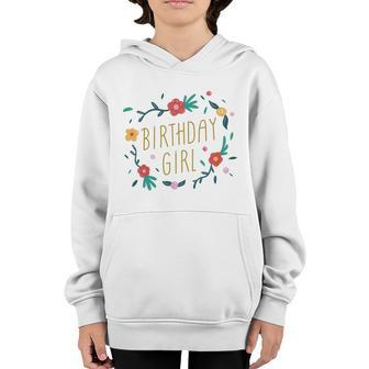 Birthday Girl Floral 1 V2 Youth Hoodie - Monsterry CA