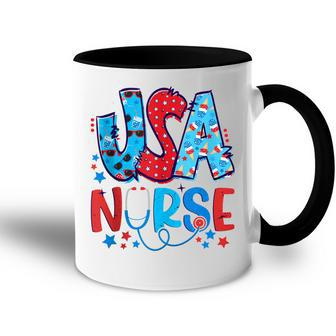 4Th Of July Usa Nursery American Nurse 2022 Patriotic Nurse Accent Mug - Seseable