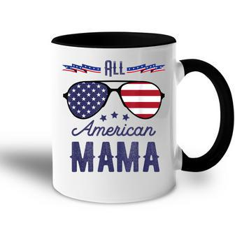 All American Mama 4Th Of July Sunglasses V2 Accent Mug - Seseable