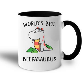 Beepa Grandpa Gift Worlds Best Beepasaurus Accent Mug - Seseable
