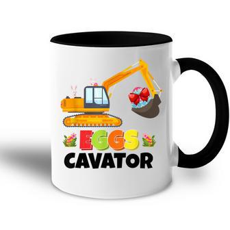 Excavator Shirts For Toddler Boys Girls Easter Eggs Cavator Accent Mug | Favorety