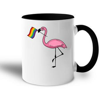 Flamingo Lgbt Flag Cool Gay Rights Supporters Gift Accent Mug | Mazezy