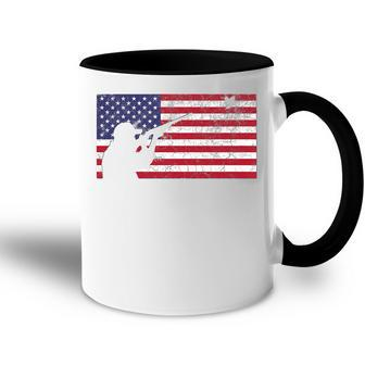 Fourth Of July 4Th American Flag Duck Hunting Geese Dad Usa Accent Mug - Seseable