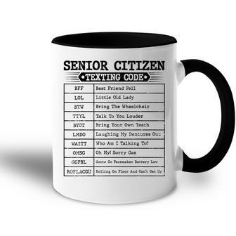 Funny Senior Citizens Texting Code For Old People Grandpa Accent Mug - Seseable
