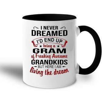 Gram Grandma Gift Gram Of Freaking Awesome Grandkids Accent Mug - Seseable