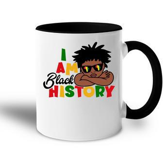 I Am Black History For Kids Boys Black History Month Accent Mug - Monsterry CA